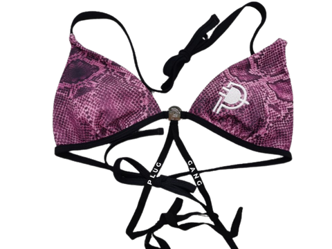 PG Purple Black Snake skin Bathing Suits