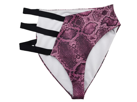 PG Purple Black Snake skin Bathing Suits